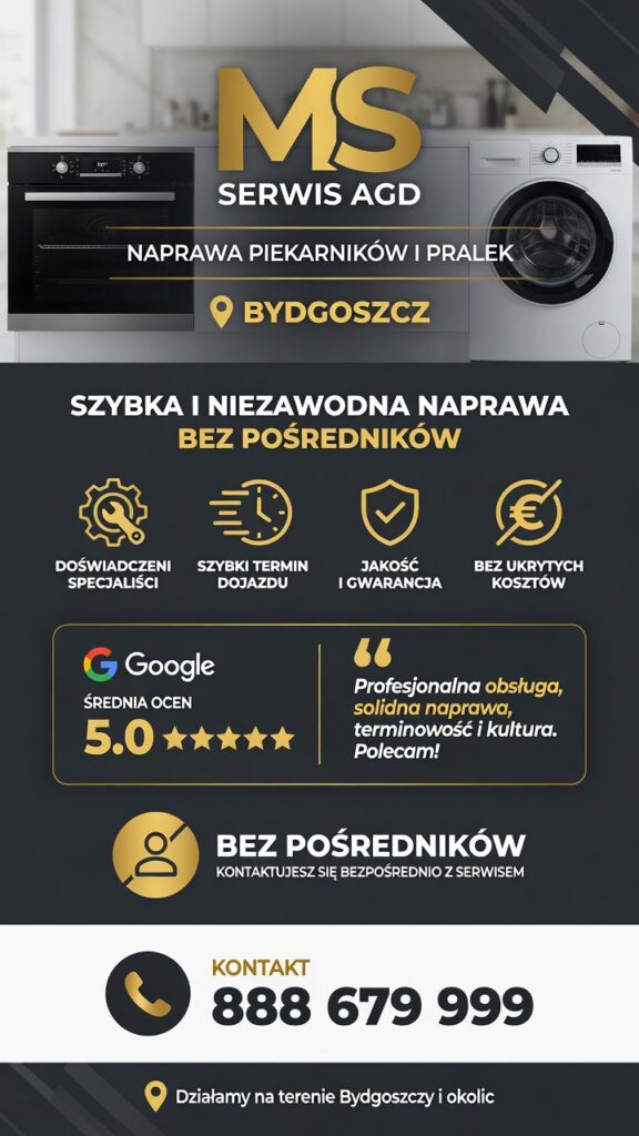 Naprawa piekarników i pralek Bydgoszcz - MS Serwis AGD