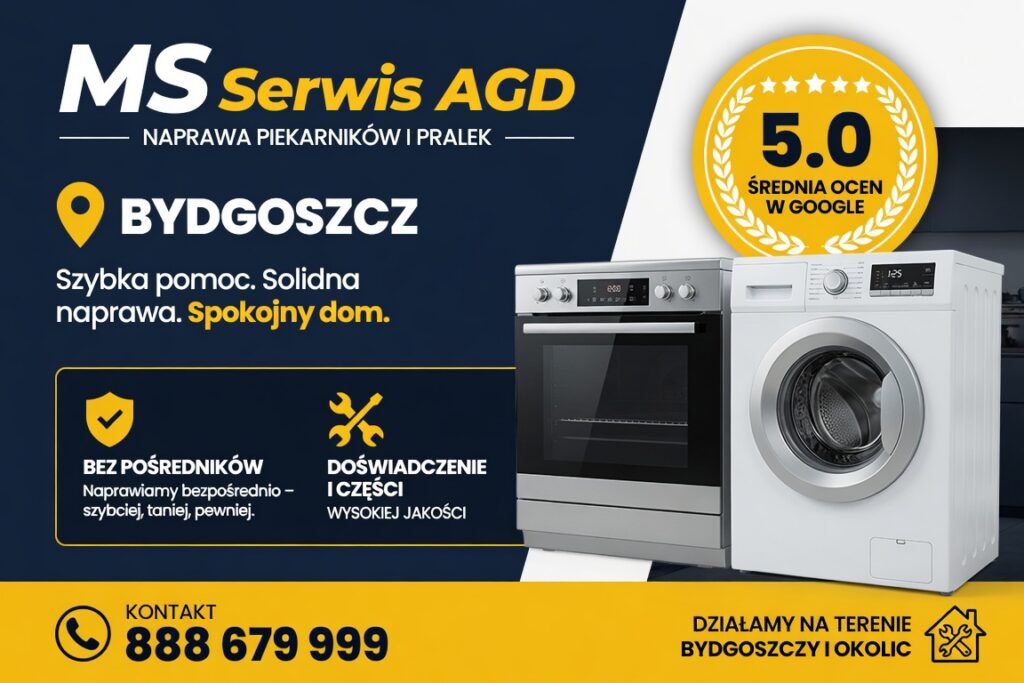 Naprawa piekarników i pralek Bydgoszcz - MS Serwis AGD